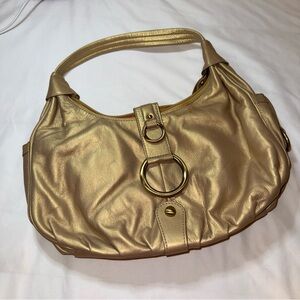 Michael Rome Metallic Gold Hobo Bag